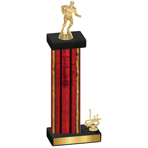 Accented Single Red Glacier First Place Rugby Trophy