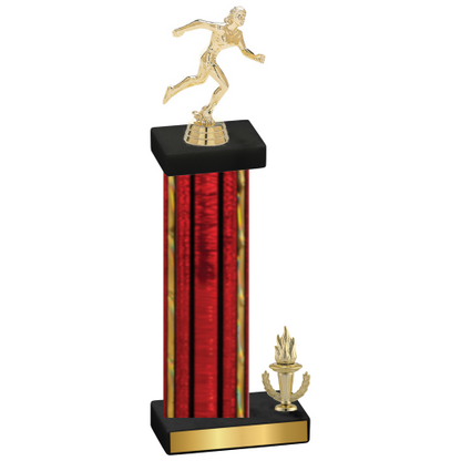 Accented Single Red Glacier Victory Running Trophy