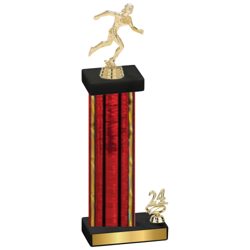 Accented Single Red Glacier Year Running Trophy