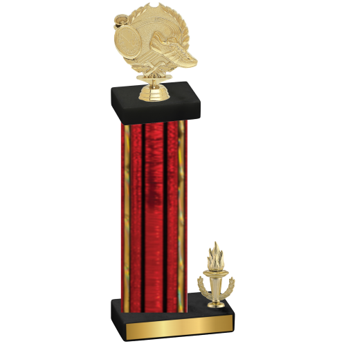 Accented Single Red Glacier Victory Running Trophy