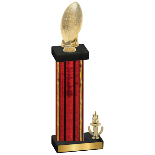 Accented Single Red Glacier Victory Football Trophy