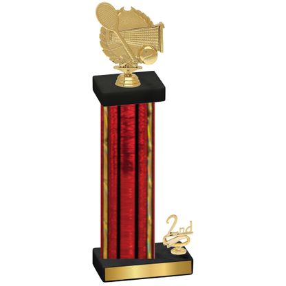 Accented Single Red Glacier Second Place Tennis Trophy