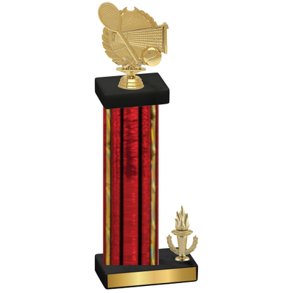 Accented Single Red Glacier Victory Tennis Trophy