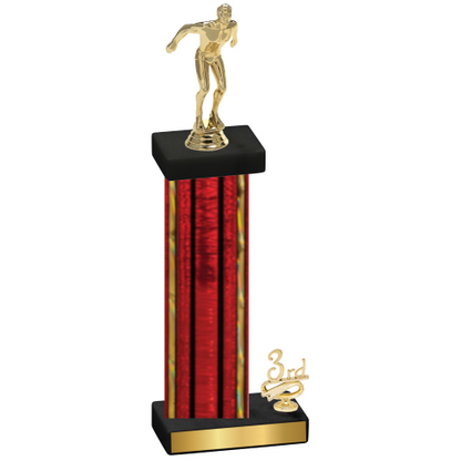 Accented Single Red Glacier Third Place Swimming Trophy