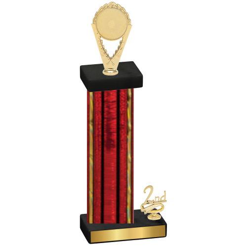 Accented Single Red Glacier Second Place Insert Trophy