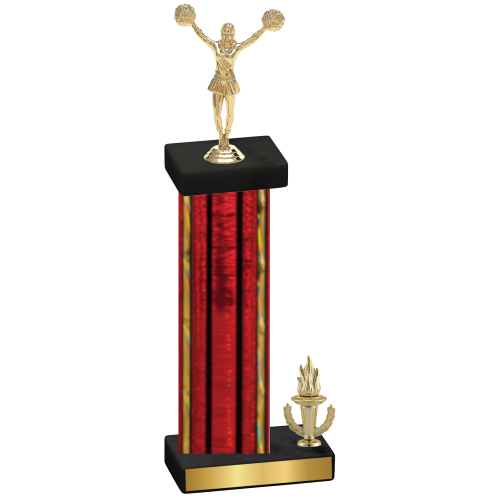 Accented Single Red Glacier Victory Cheerleading Trophy