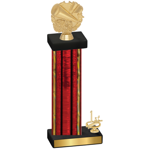 Accented Single Red Glacier First Place Cheerleading Trophy