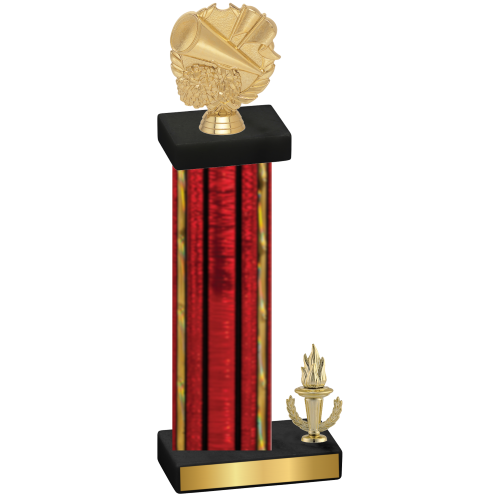 Accented Single Red Glacier Victory Cheerleading Trophy