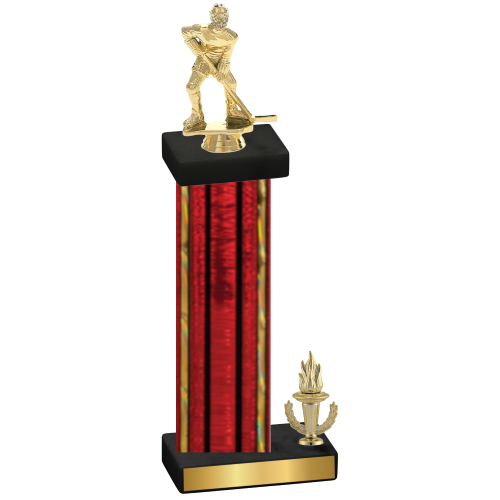 Accented Single Red Glacier Victory Hockey Trophy
