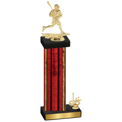 Accented Single Red Glacier First Place Lacrosse Trophy