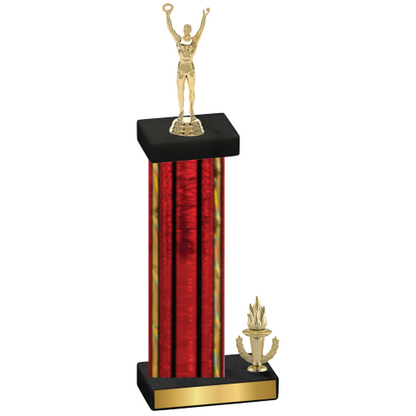 Accented Single Red Glacier Victory Victory Trophy