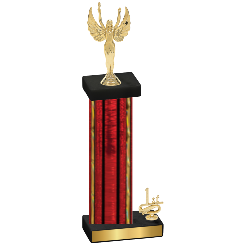 Accented Single Red Glacier First Place Victory Trophy