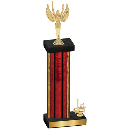 Accented Single Red Glacier First Place Victory Trophy