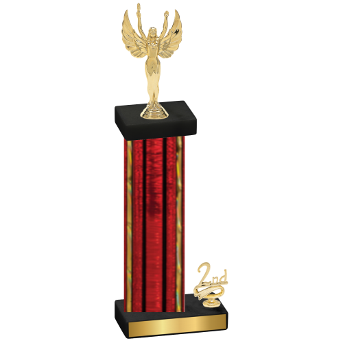 Accented Single Red Glacier Second Place Victory Trophy