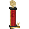 Accented Single Red Glacier Third Place Basketball Trophy