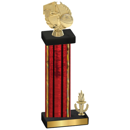 Accented Single Red Glacier Victory Basketball Trophy