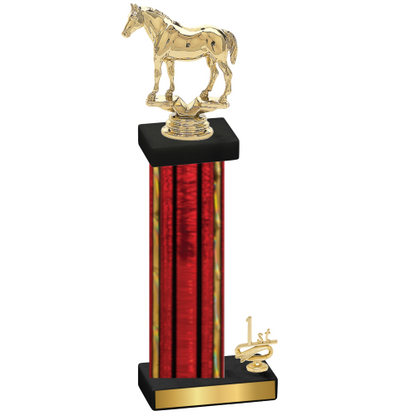 Accented Single Red Glacier First Place Horses Trophy