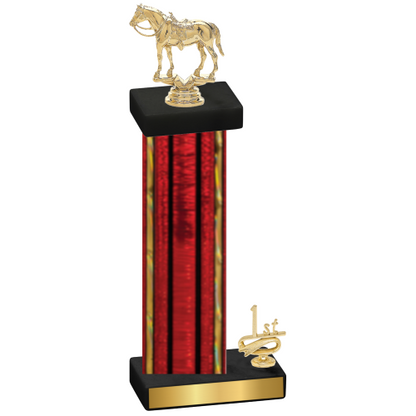 Accented Single Red Glacier First Place Horses Trophy