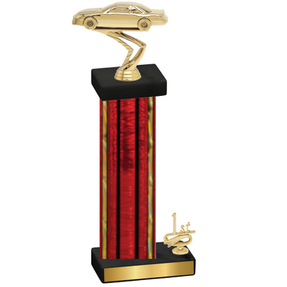 Accented Single Red Glacier First Place Cars Trophy