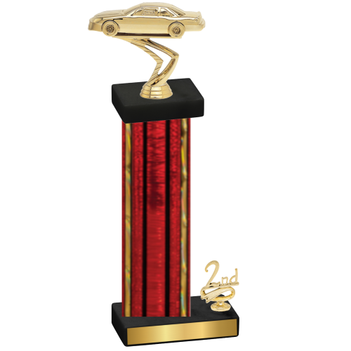 Accented Single Red Glacier Second Place Cars Trophy