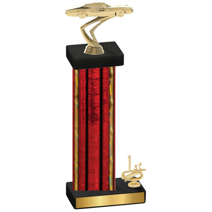 Accented Single Red Glacier First Place Cars Trophy