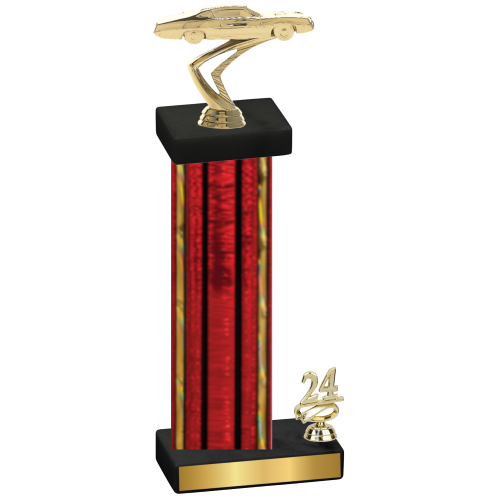 Accented Single Red Glacier Year Cars Trophy