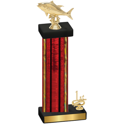 Accented Single Red Glacier First Place Fishing Trophy