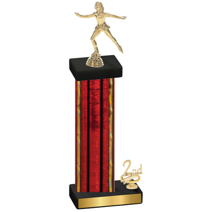 Accented Single Red Glacier Second Place Skater Trophy