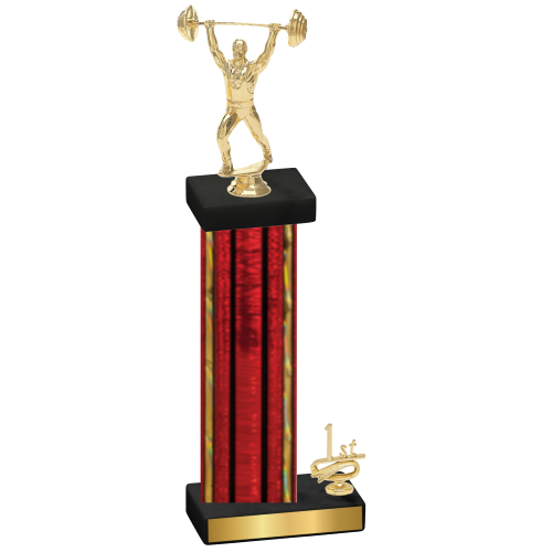 Accented Single Red Glacier First Place Weights Trophy