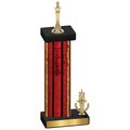 Accented Single Red Glacier Victory Chess Trophy