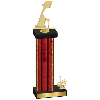 Accented Single Red Glacier First Place Golf Trophy