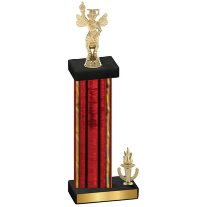 Accented Single Red Glacier Victory Academics Trophy