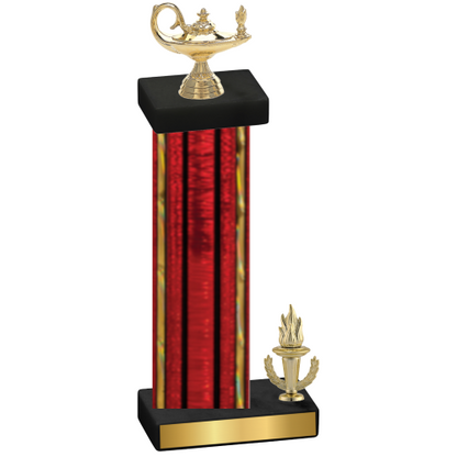 Accented Single Red Glacier Victory Academics Trophy