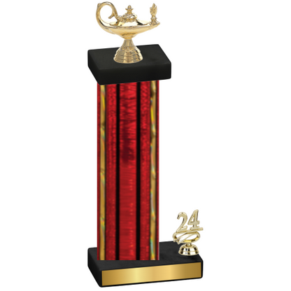 Accented Single Red Glacier Year Academics Trophy