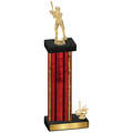 Accented Single Red Glacier First Place Baseball Trophy