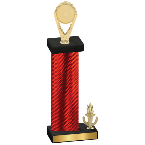 Accented Single Red Carbon Fiber Victory Insert Trophy