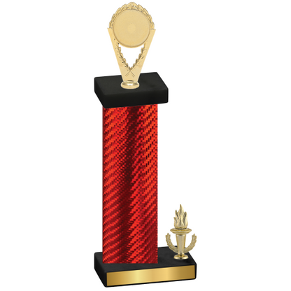 Accented Single Red Carbon Fiber Victory Insert Trophy