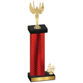 Accented Single Red Carbon Fiber Fourth Place Victory Trophy
