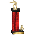 Accented Single Red Carbon Fiber Victory Shooter Trophy