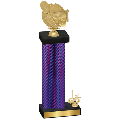 Accented Single Purple Carbon Fiber First Place Tennis Trophy