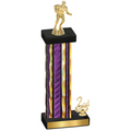 Accented Single Purple Glacier Second Place Rugby Trophy