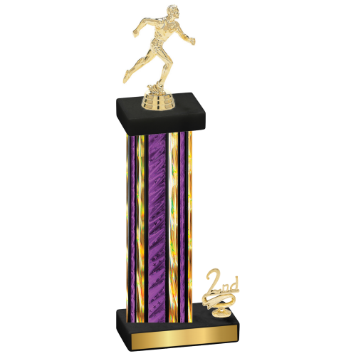 Accented Single Purple Glacier Second Place Running Trophy