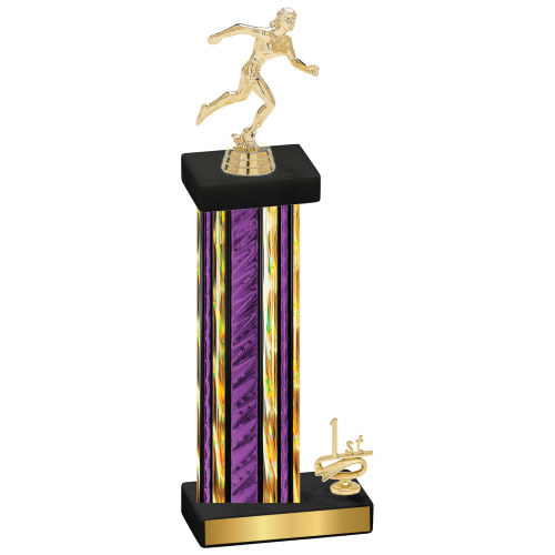 Accented Single Purple Glacier First Place Running Trophy