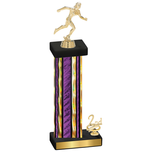Accented Single Purple Glacier Second Place Running Trophy