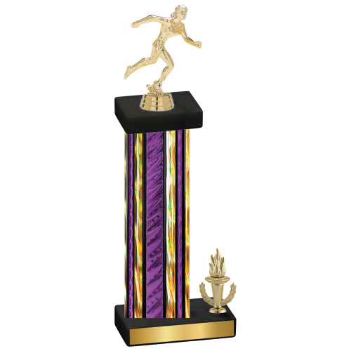 Accented Single Purple Glacier Victory Running Trophy