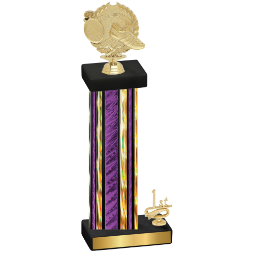 Accented Single Purple Glacier First Place Running Trophy