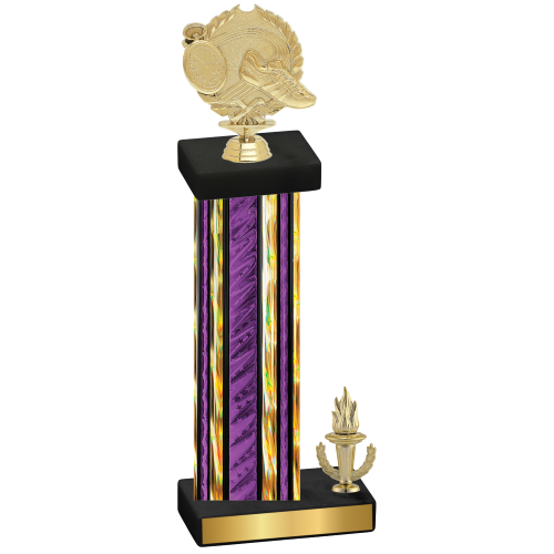 Accented Single Purple Glacier Victory Running Trophy