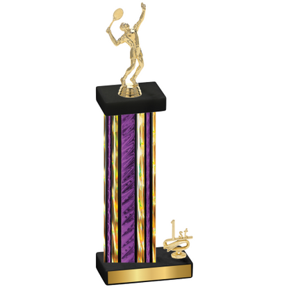 Accented Single Purple Glacier First Place Tennis Trophy