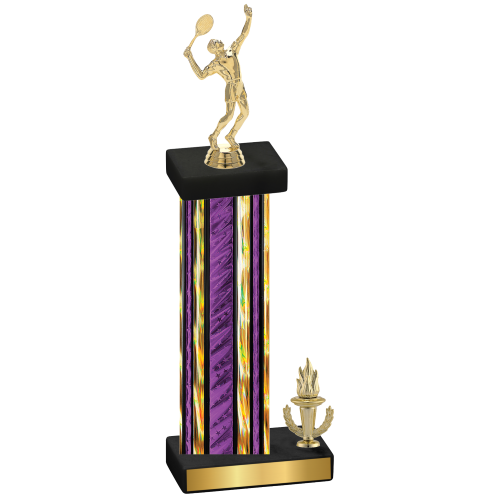 Accented Single Purple Glacier Victory Tennis Trophy