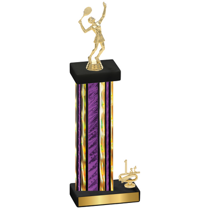 Accented Single Purple Glacier First Place Tennis Trophy